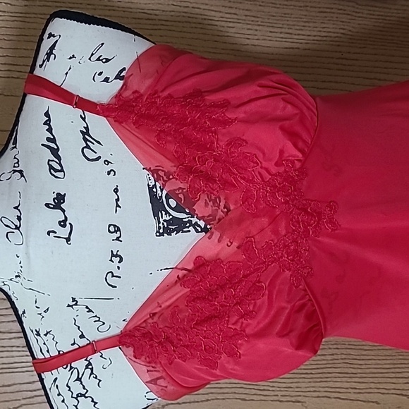 Vintage 1950s Van Raalte Suavette lace shadow panel sexy slip lingerie chemise - Picture 2 of 7